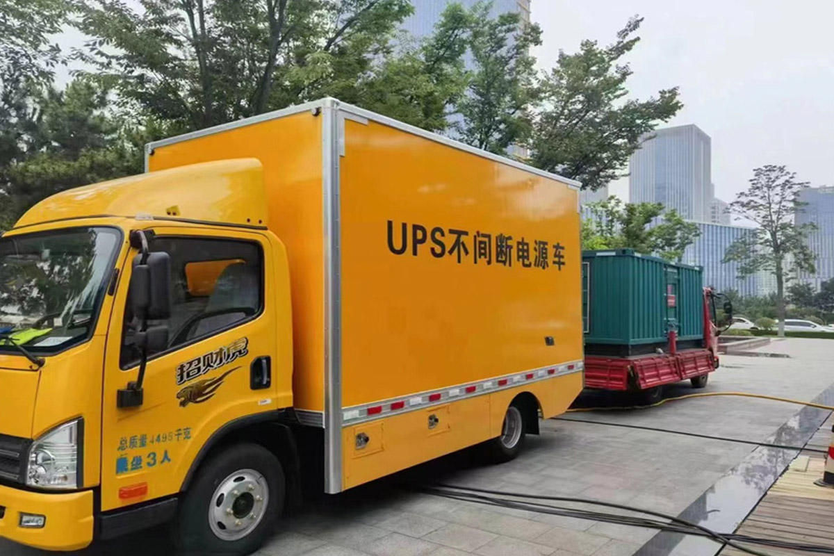 通什镇发电机租赁施工现场