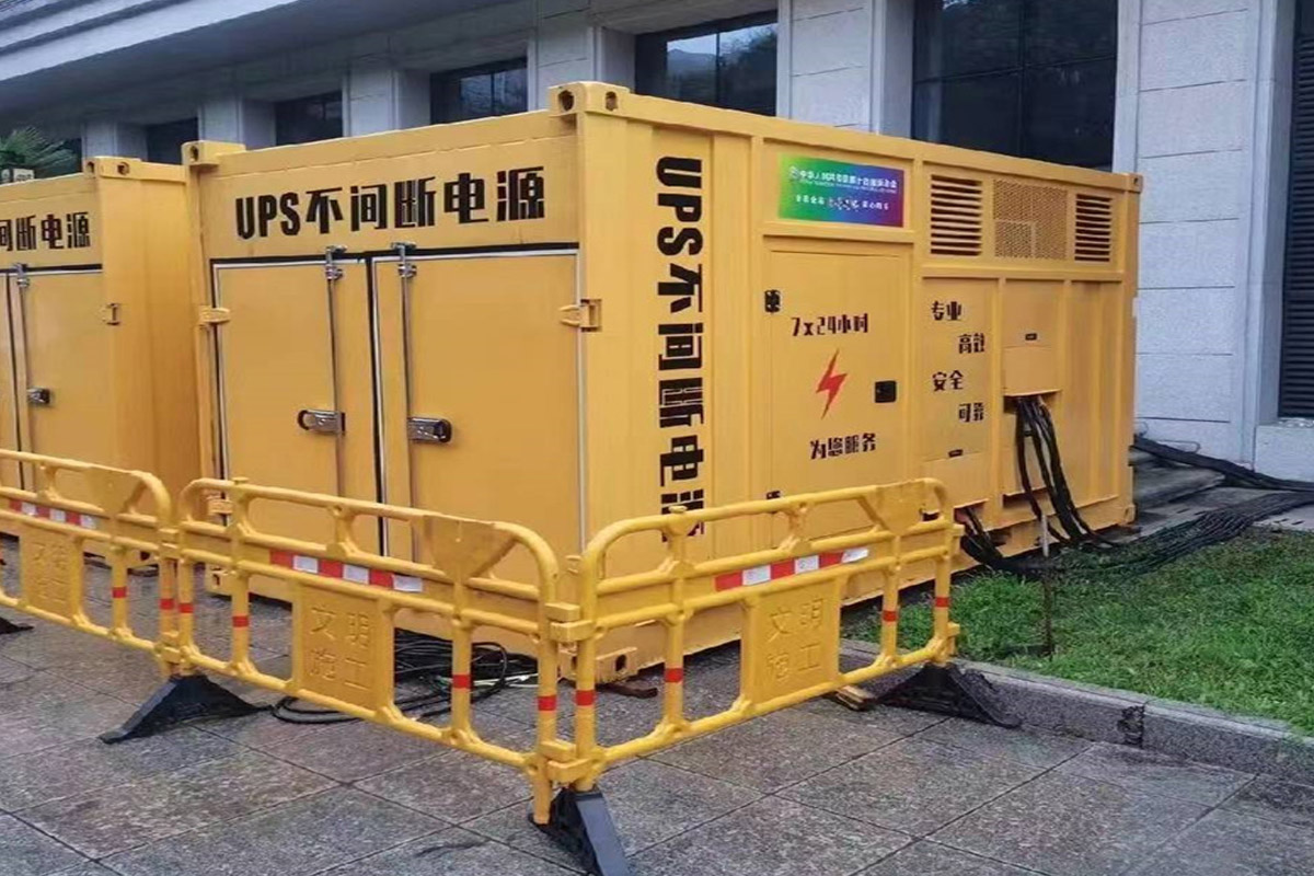 通什镇发电机租赁施工现场