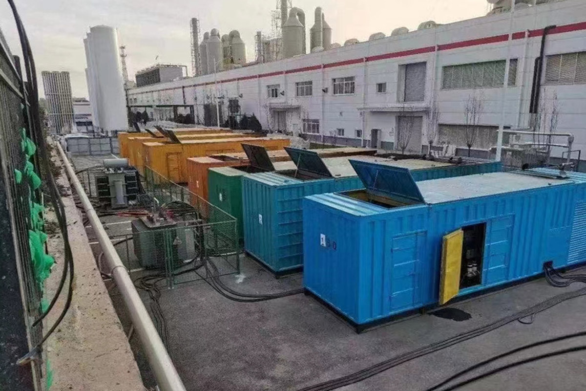 通什镇发电机租赁施工现场
